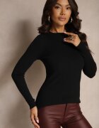 by swan Pulover Negru cu Viscoză în Stil Clasic Sintovira