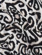 by swan Rochie Alb-Negru Cambrată Maxi cu Centură și Decolteu petrecut Anetil