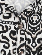 by swan Rochie Alb-Negru stil cămașă Midi cu evazare și curea Lanibe