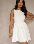 by swan Rochie Albă de Cocktail cu Viscoză cu Croială Cloș Tilurea