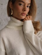 by swan Rochie Albă Din lână Oversize cu golf Revite