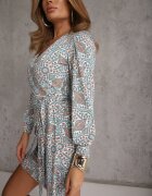 by swan Rochie Albastră Petrecută cu Legătură Marshay