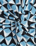 by swan Rochie Albastră Strâmtă cu Decolteu Petrecut și Model Geometric Nohea