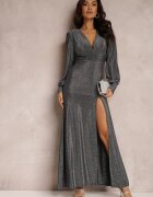 by swan Rochie Argintie de seară cu decolteu adânc Phaly