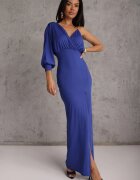 by swan Rochie Asimetrică Bleumarin cu Elastic în Talie și Lanțișor la Umăr Jisse
