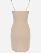 by swan Rochie Bej Asimetrică Mini cu bretele lanț cu drapaj Ranizo