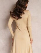 by swan Rochie Bej cu guler Moritte