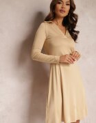 by swan Rochie Bej cu guler Moritte
