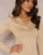 by swan Rochie Bej cu guler Moritte