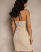 by swan Rochie Bejă cu Vâscoză Tip Bodycon Ellavira