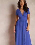by swan Rochie Bleumarin Maxi cu Fusta Cloș și cu Șliț Zarya