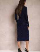 by swan Rochie Bleumarin Strălucitoare Petrecută Midi Zaola