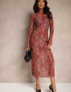 by swan Rochie Bordo Transparentă cu viscoză subrochie și șlițuri pe laterale Vertirra
