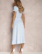 by swan Rochie cămașă Albastru deschis cu curea legată Asheila