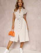 by swan Rochie cămașă Bej deschis Eiditrite