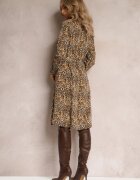 by swan Rochie cămașă Bej închis cu imprimeu leopard Nillk