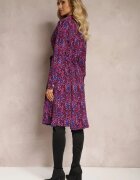by swan Rochie Cămașă Bleumarin-Fucsia Legată în Talie Shelah