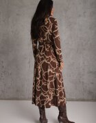 by swan Rochie-cămașă cu model și viscoză cu curea tip cravată Vareva Maro