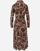 by swan Rochie-cămașă cu model și viscoză cu curea tip cravată Vareva Maro