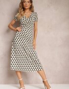by swan Rochie Cambrată Bej cu încrețituri decorative în model geometric Eranthis