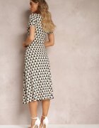 by swan Rochie Cambrată Bej cu încrețituri decorative în model geometric Eranthis