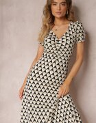 by swan Rochie Cambrată Bej cu încrețituri decorative în model geometric Eranthis