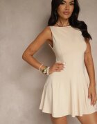 by swan Rochie Cloche Bej Deschis cu Viscoză Fără Mâneci Nalirena