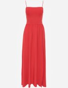 by swan Rochie Cloș Roșie Maxi cu Bretele Subțiri cu Crapatură Weslyn
