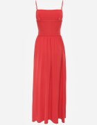 by swan Rochie Cloș Roșie Maxi cu Bretele Subțiri cu Crapatură Weslyn