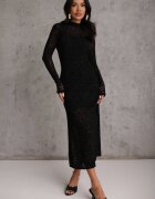 by swan Rochie Cocktail Neagră Cu Viscoză Cu Flori de Catifea Amette