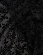 by swan Rochie Cocktail Neagră Cu Viscoză Cu Flori de Catifea Amette