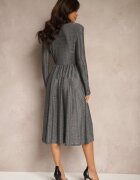 by swan Rochie de cocktail Argintie Decorată cu fir metalic Mialorin