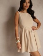 by swan Rochie de cocktail Bej deschis din vâscoză cu croială cloș Tilurea