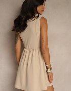 by swan Rochie de cocktail Bej deschis din vâscoză cu croială cloș Tilurea