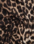 by swan Rochie de cocktail Maro leopard midi decorată cu o crăpătură la tiv și cu decupaje în talie Aletines