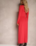 by swan Rochie de cocktail Roșie cu Drapaj Decorativ și Fentă Zaivenne