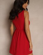 by swan Rochie de cocktail Roșie din viscoză cu croială evazată Tilurea