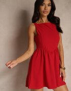 by swan Rochie de cocktail Roșie din viscoză cu croială evazată Tilurea