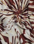 by swan Rochie din viscoză cu flori și decolteu petrecut Joviene Bordo