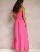 by swan Rochie Fucsia Cloș Maxi pe bretele subțiri cu șliț Weslyn