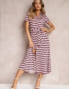 by swan Rochie Fucsia Mamci Tip cămașă Legată în talie Maevana