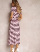 by swan Rochie Fucsia Mamci Tip cămașă Legată în talie Maevana