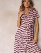 by swan Rochie Fucsia Mamci Tip cămașă Legată în talie Maevana