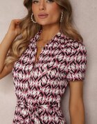 by swan Rochie Fucsia Mamci Tip cămașă Legată în talie Maevana