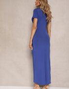 by swan Rochie Încrețită Petrecută Albastră din Viscoză cu croială ajustată Natisse