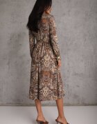 by swan Rochie Maro-Bej Midi cu model Paisley și elastic în talie Alynthe