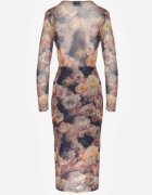 by swan Rochie Maro-Bleu Marin petrecută din plasă cu viscoză decorată cu încrețituri Varseli