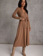 by swan Rochie Maro Cambrată cu curea cu amestec de vâscoză Hrestalia