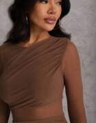 by swan Rochie Maro de Plasă Maxi cu croială mulată Kremse