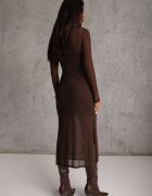 by swan Rochie Maro Transparentă Tricotată Midi cu Jupon Bavina